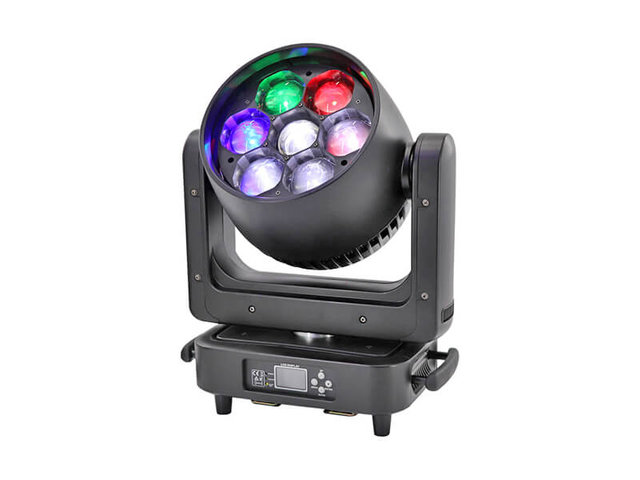 7pcs 60W 4IN1 عين النحل LED تتحرك رئيس ضوء التكبير