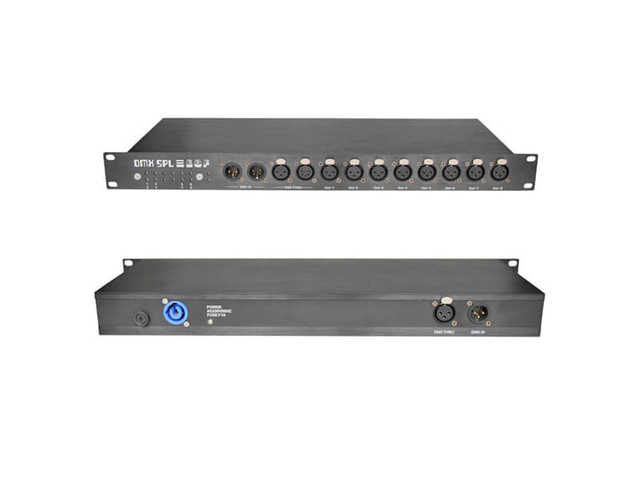 2 DMX In و 8 DMX Out DMX 512 Splitter